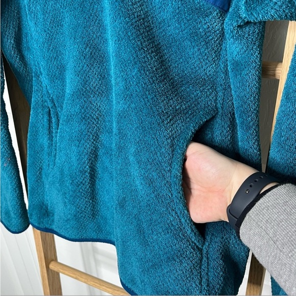 Patagonia Blue Teal Re-Tool Snap-T Pullover Fleece Jacket size Medium - Picture 5 of 7